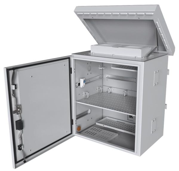 Шафа MIRSAN 19", 12U, MOBESE CCTV RACK, зібрана, 600x300 мм, сіра