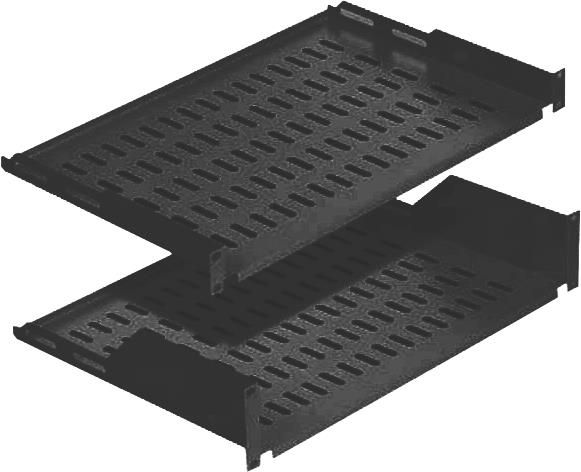 Полиця MIRSAN 19", 1U, консольна, глибина 250 мм, чорна