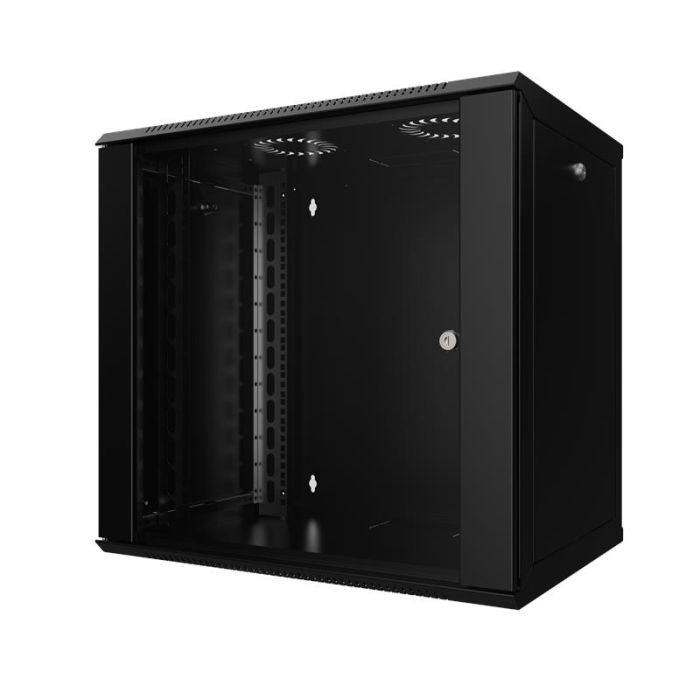 Шафа MIRSAN 19", 12U, WTC, 600x450 мм, максимально 80 кг, чорна