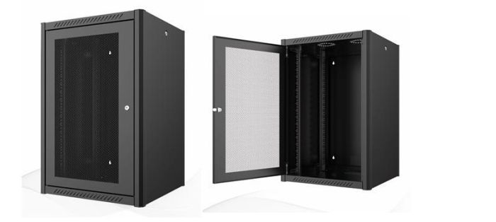 Шафа MIRSAN 19", 9U, WTN, перфорація 80%, 600x450 мм, 2т.кріпл, максимально 100 кг, чорна