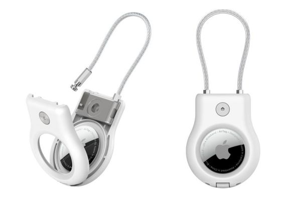 Тримач Belkin Secure Holder with Wire Cable AirTag, білий