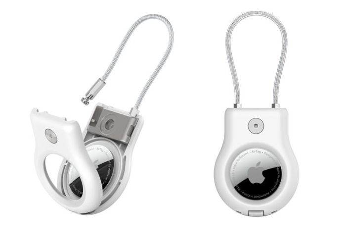 Тримач Belkin Secure Holder with Wire Cable AirTag, білий