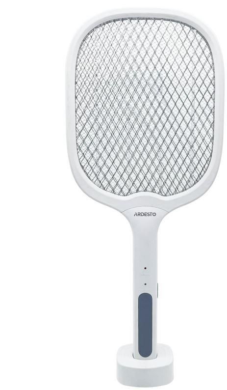 Електричний знищувач комах ARDESTO, сітка 3000 В, акум. 1200 мА•год, USB micro-B > USB-A, білий