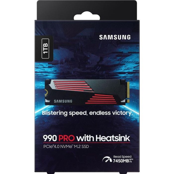 Накопичувач SSD Samsung M.2 1TB PCIe 4.0 990PRO+ радіатор