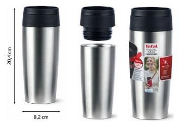 Термочашка Tefal Travel Mug Classic, 0.36л, нержавіюча сталь
