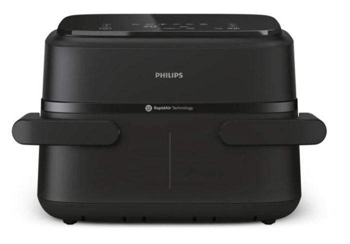 Мультипіч Philips Ovi Flex Dual 2450Вт, чаша-3+3л, сенсорне управл., 2 контейнера, 6 авто. програм, пластик, чорний