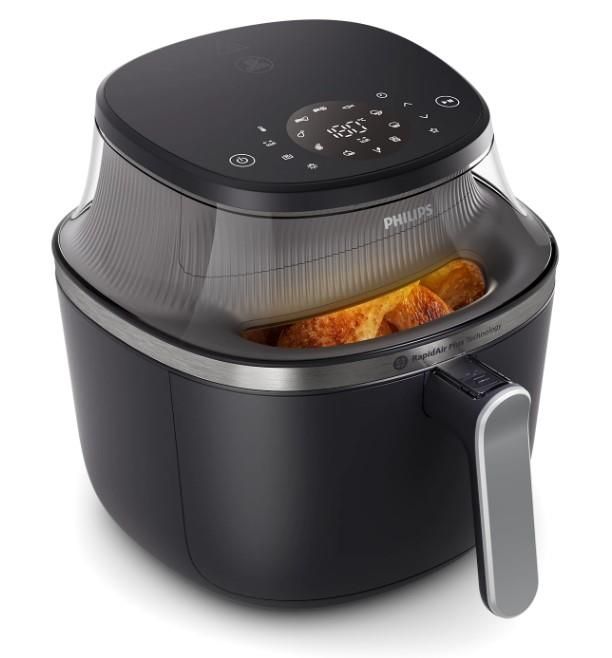 Мультипіч Philips Ovi XL Series 3000, 2000Вт, чаша-7.2л, сенсорне управл., 16 авто. програм, з віконцем, пластик, чорний