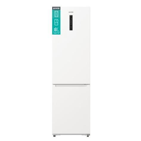 Холодильник з нижн. мороз. камерою Gorenje, 203х66х60см, 2 двері, 283(130)л, А+, Total NF, Зона св-ті, Інвертор, Зовн. Дисп, Wi-Fi, білий