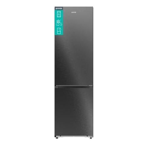 Холодильник з нижн. мороз. камерою Gorenje, 203х66х60см, 2 двері, 257(121)л, А+, NF+, Зона св-ті, Інвертор, Внутр. Дисп, Wi-Fi, Чорний