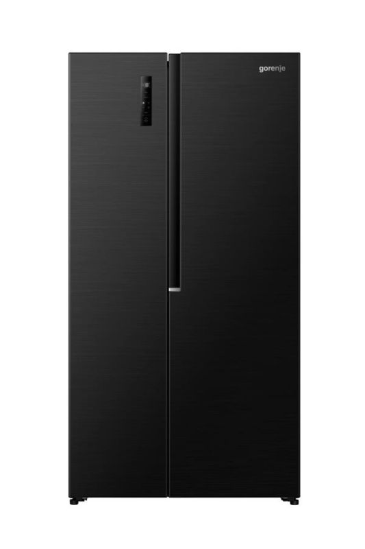 Холодильник SBS Gorenje, 179х62х92см, 2 двері, 345(186)л, А+, NF+, Інв., Зона св-ті, Зовн. Диспл, чорний