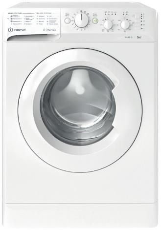 Пральна машина Indesit фронтальна, 5кг, 1000, D, 43см, білий