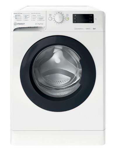Пральна машина Indesit фронтальна, 6кг, 1200, C, 43см, дисплей, інвертор, люк чорний, білий