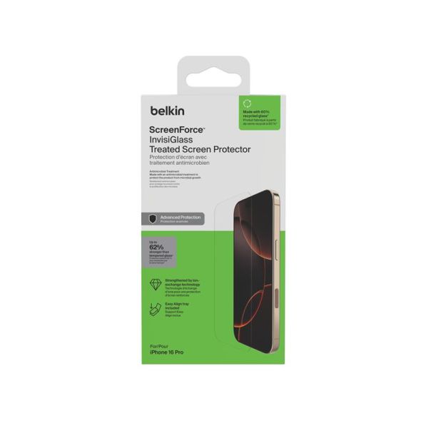 Захисне скло Belkin для iPhone 17/16 Pro Invisiglass (1 Pack)
