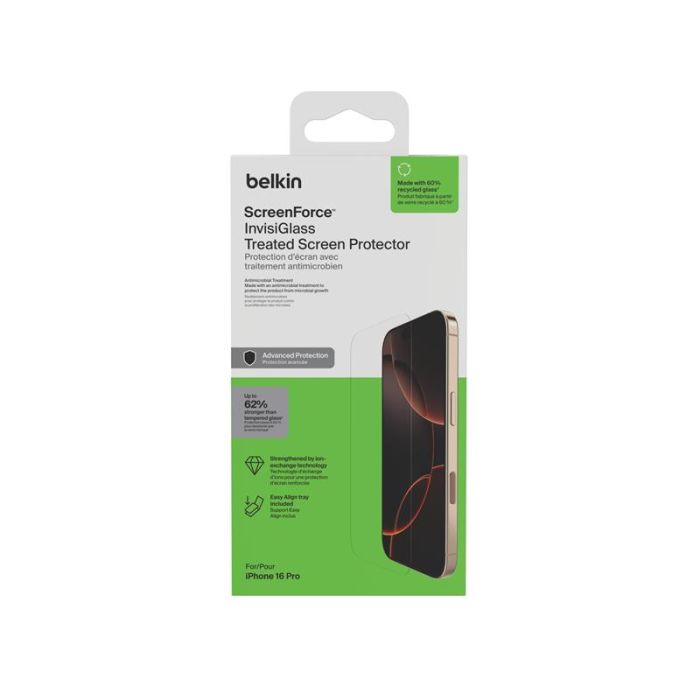 Захисне скло Belkin для iPhone 17/16 Pro Invisiglass (1 Pack)