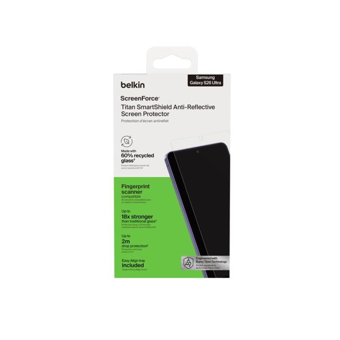 Захисне скло Belkin для Samsung Galaxy S26 Ultra Titan SmartShield (1 Pack)