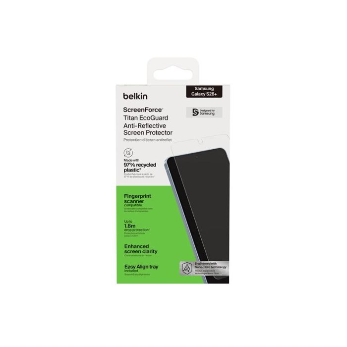 Захисне скло Belkin для Samsung Galaxy S26+ Titan EcoGuard (1 Pack)