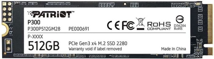 Накопичувач SSD Patriot M.2  512GB PCIe 3.0 P300