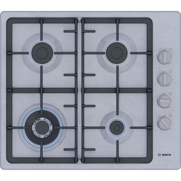 Варильна поверхня Bosch  газова, 60см, чавун, WOK, нерж