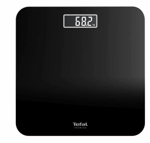 Ваги Tefal підлогові Premiss, 160кг, AAAx2 в комплекті, скло, чорний