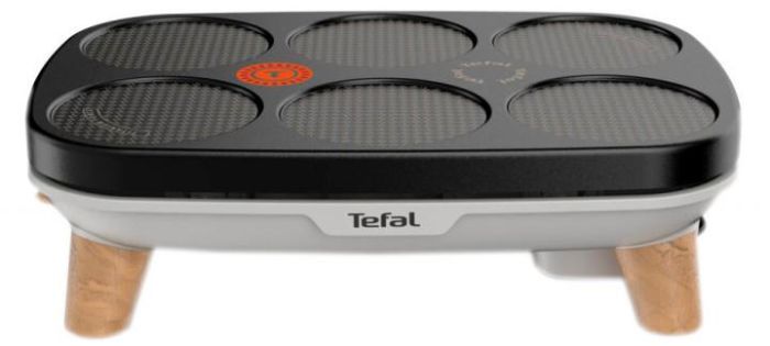 Млинниця Tefal Crepier Gourmet 1100Вт, діаметр 11.5см та 18,5см, тефлон, чорно-сріблястий