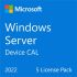 Примірник ПЗ Microsoft Windows Server 2022 CAL 5 Device рос, ОЕМ без носія