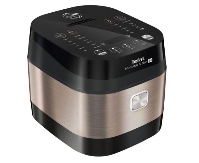 Мультиварка Tefal MultiCook&Stir, 1200Вт, чаша-5л, електронне керув., пластик, чорно-бронзовий