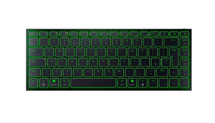 Клавіатура мембранна Razer Joro Ultra Low-Profile, 86key, BT, EN, RGB, чорний
