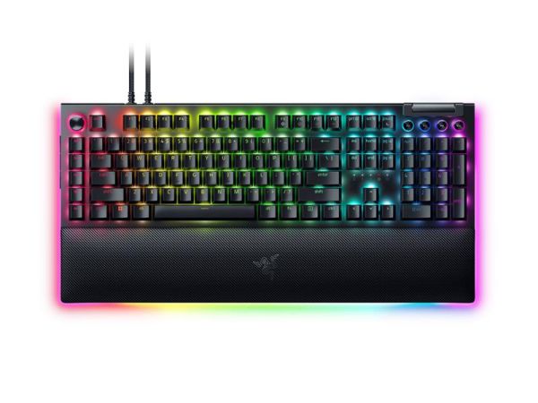 Клавіатура механічна Razer BlackWidow V4 Pro 104key, Yellow Switch, USB-A, EN, RGB, чорний