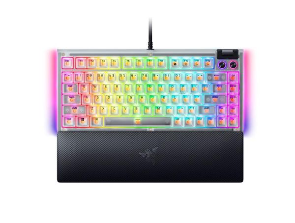 Клавіатура механічна Razer BlackWidow V4 75% RGB 83key Mechanical Tactile Switch GEN-3, USB-A, EN, Phantom White Ed.
