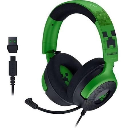 Гарнітура Razer Kraken V4 X, 7.1, USB-A, 1.8м, RGB, Minecraft Ed.