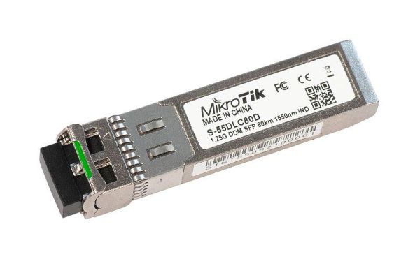 Трансивер MikroTik S-55DLC80D, SFP, 1x1000BaseZX, SM, 80км, LC