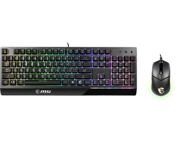 Комплект клавіатура та миша MSI Vigor GK30 COMBO UA USB, EN/UKR/RU, RGB, чорний