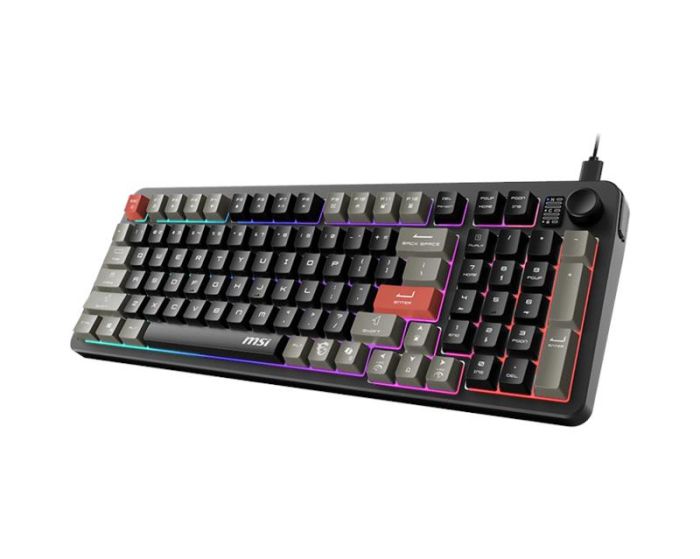 Клавіатура мембранна MSI FORGE GK110 UA 98key, USB-A, EN/UKR/RU, LED, чорний