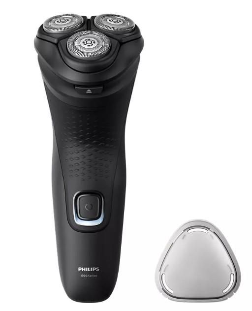 Бритва електр. Philips роторна Series 1000,  бритв.головок-3, Ni-Mh, сух.+волог., чорний