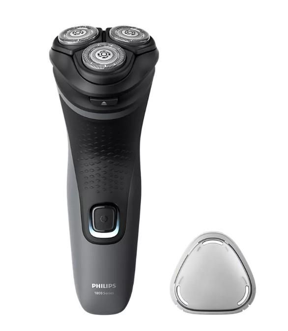 Бритва електр. Philips роторна Series 1000,  бритв.головок-3, Ni-Mh, сух.+волог., сірий