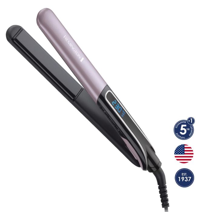 Випрямляч Remington Sleek&Curl Expert, 45Вт, темп.режимів-9, 150-230С, дисплей, кераміка, титан , бузково-чорний