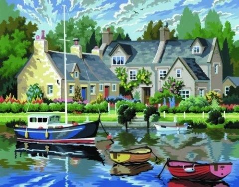 Набір для творчості Sequin Art Painting by numbers Senior Спокійна гавань 39*30см