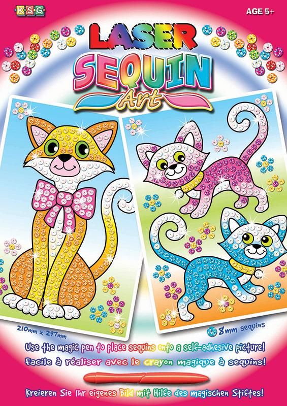 Набір для творчості Sequin Art Laser Коти 2шт, 21*29см