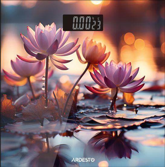 Ваги ARDESTO підлогові LOTUS, 150кг, AAAx2 в комплекті, скло, багатокольорові