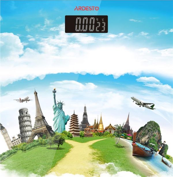 Ваги ARDESTO підлогові Travel, 150кг, AAAx2 в комплекті, скло, багатокольорові