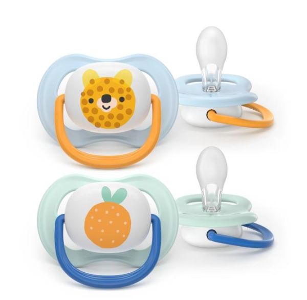 Пустушка  Avent  Ultra Air, 0-6 міс., 2шт, дизайн для хлопчиків.
