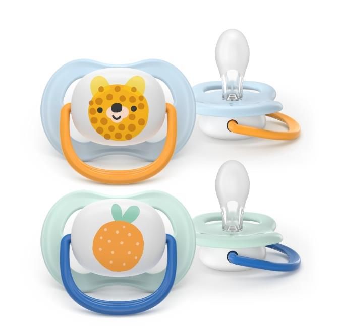 Пустушка  Avent  Ultra Air, 0-6 міс., 2шт, дизайн для хлопчиків.