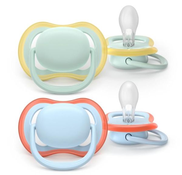 Пустушка  Avent  Ultra Air, 0-6 міс., 2 шт, дизайн для хлопчиків.