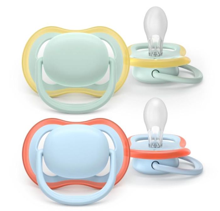 Пустушка  Avent  Ultra Air, 0-6 міс., 2 шт, дизайн для хлопчиків.