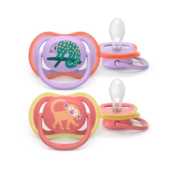 Пустушка Philips Avent Ultra Air, 18+ міс., дизайн дівчинка, 2 шт.