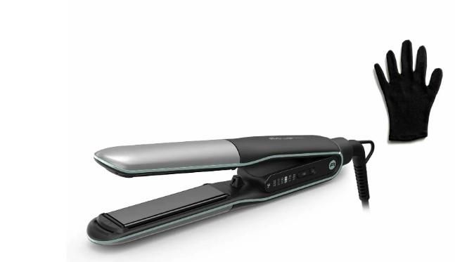 Випрямляч Rowenta Thermostyle, темп.режимів-5, 150-230С, дисплей, іонізація, кераміка, титан, чорно-сірий