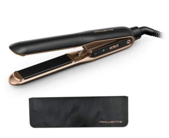 Випрямляч Rowenta Thermocare Ultimate Experience, темп.режимів-5, 150-210С, дисплей, кераміка, чорно-золотий