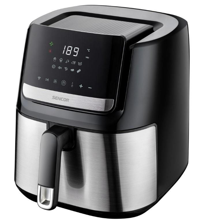 Мультипіч Sencor Vita Fryer, 1600Вт, чаша-6,5л, сенсорне керув., 10 програм, пластик, нерж. сталь-чорний
