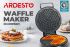 Вафельниця ARDESTO 1200Вт, вафлі в формі сердця,  корпус-пластик, чорний