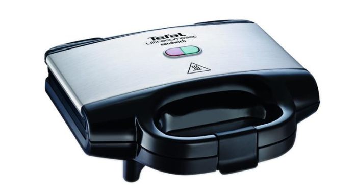 Сендвічмейкер Tefal Ultracompact 700Вт, 1 пластина-сендвіч, корпус-нержав.сталь/пластик, чорний